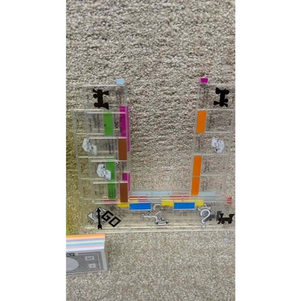 Hasbro Neon Monopoly Pop Board Game New Box Is Worn Game Not Played
